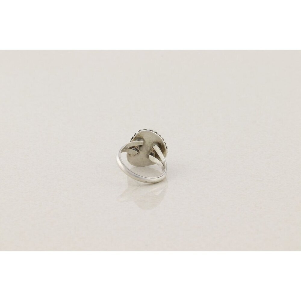 Sterling Silver Green Turquoise Ring Size 6 - Picture 6 of 6